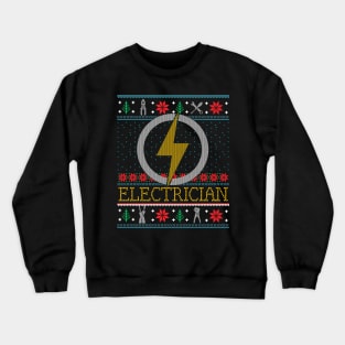 Funny Electrician Ugly Christmas Xmas Gifts Crewneck Sweatshirt